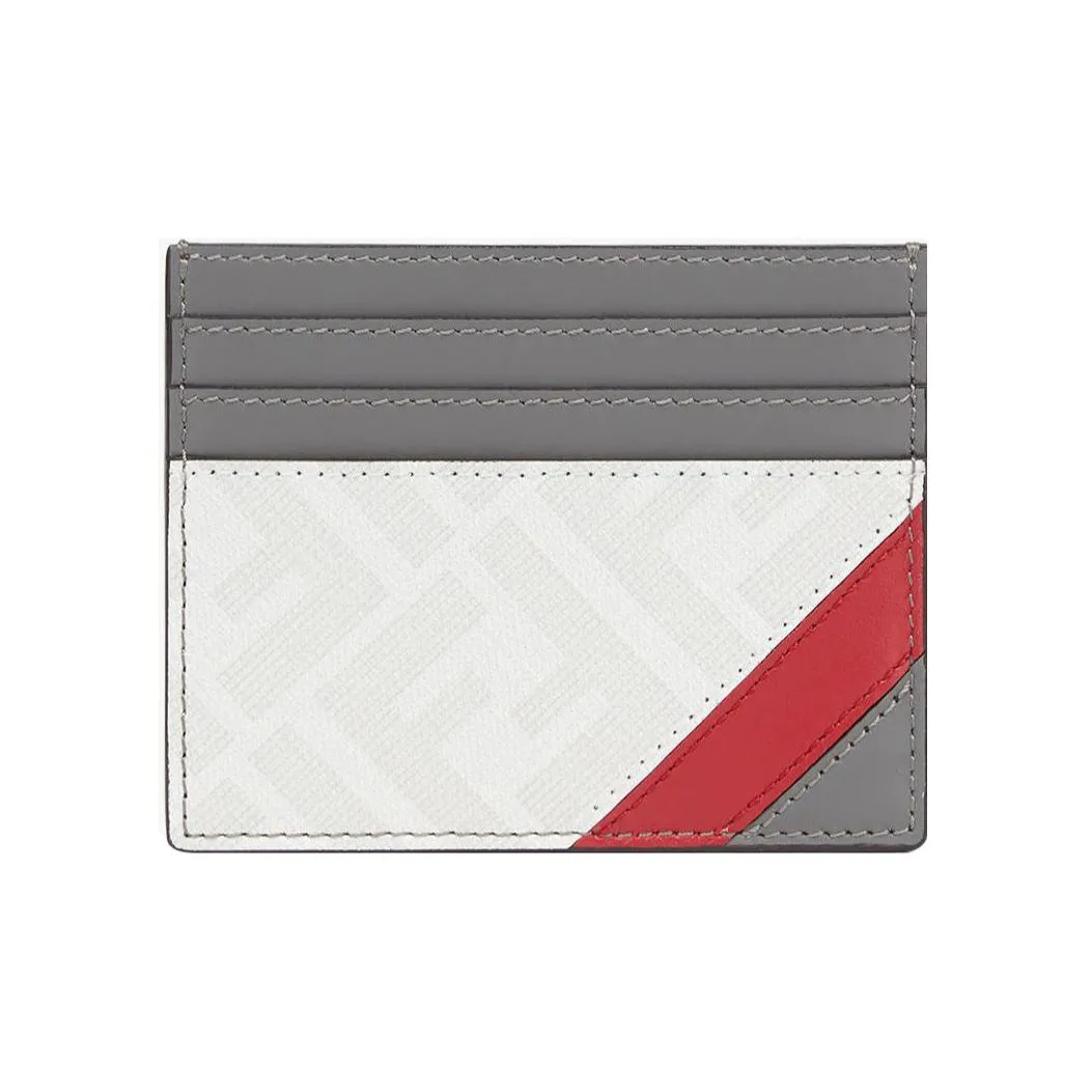 FENDI Телячья кожа Картхолдер Картхолдер Мужской Серый