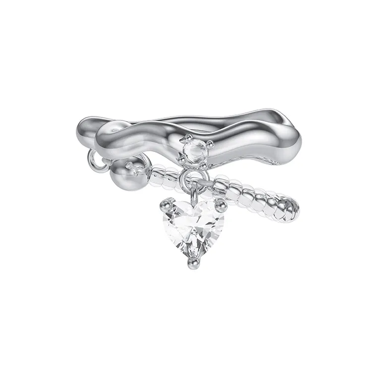 LELOUP Медное покрытие платина синтетический кубический цирконий нижняя заколка серьги женский серебряный