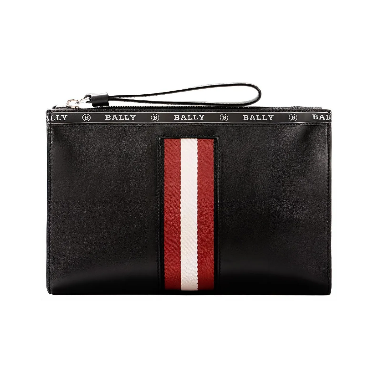 BALLY Leather Striped Clutch Bag