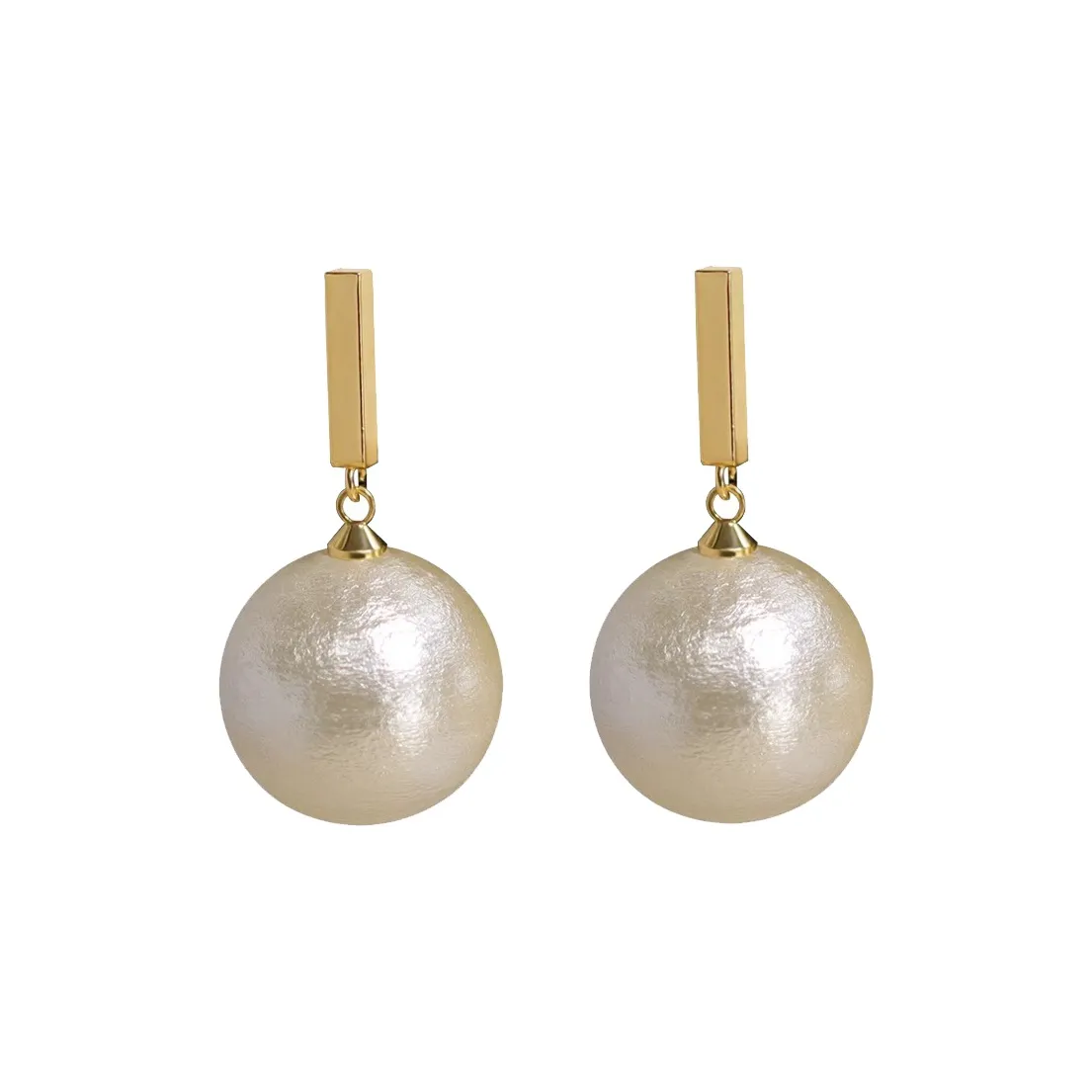 WAW Серьги с золотым покрытием из меди женские