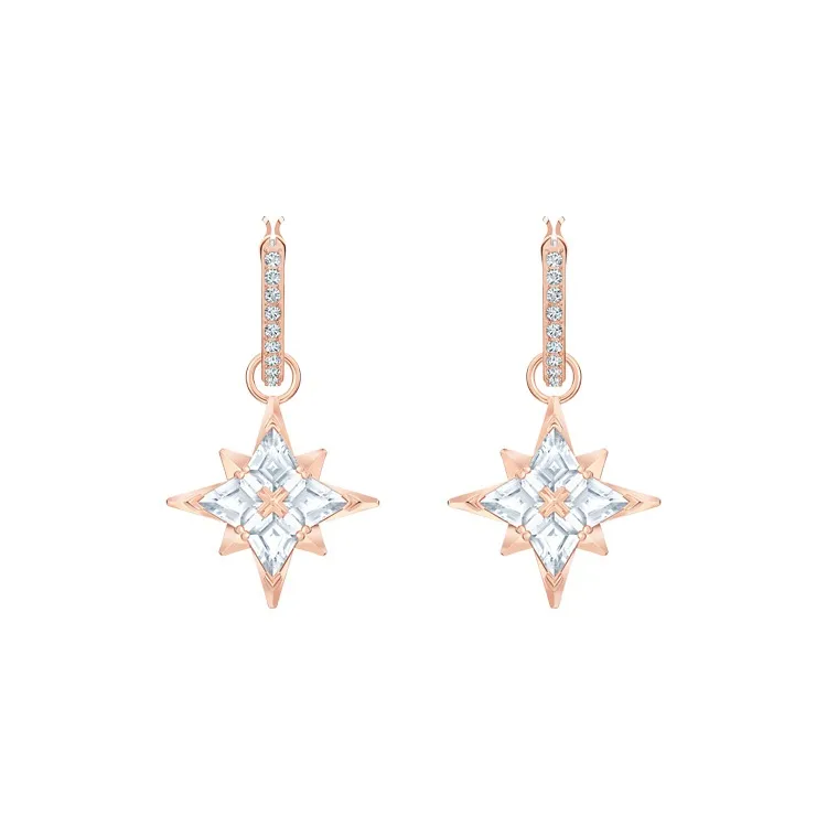 Swarovski Artificial Crystal Earrings Women's Rose Gold