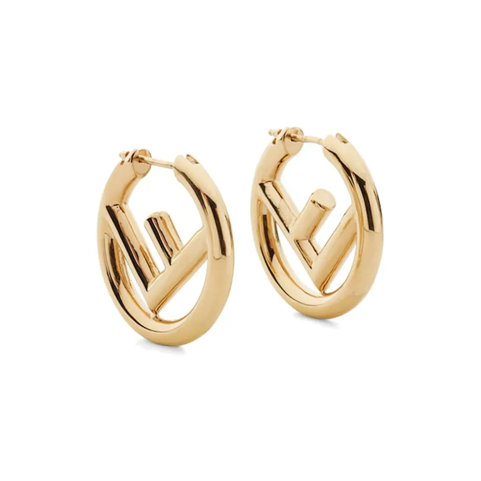FENDI Earrings Women's Gold