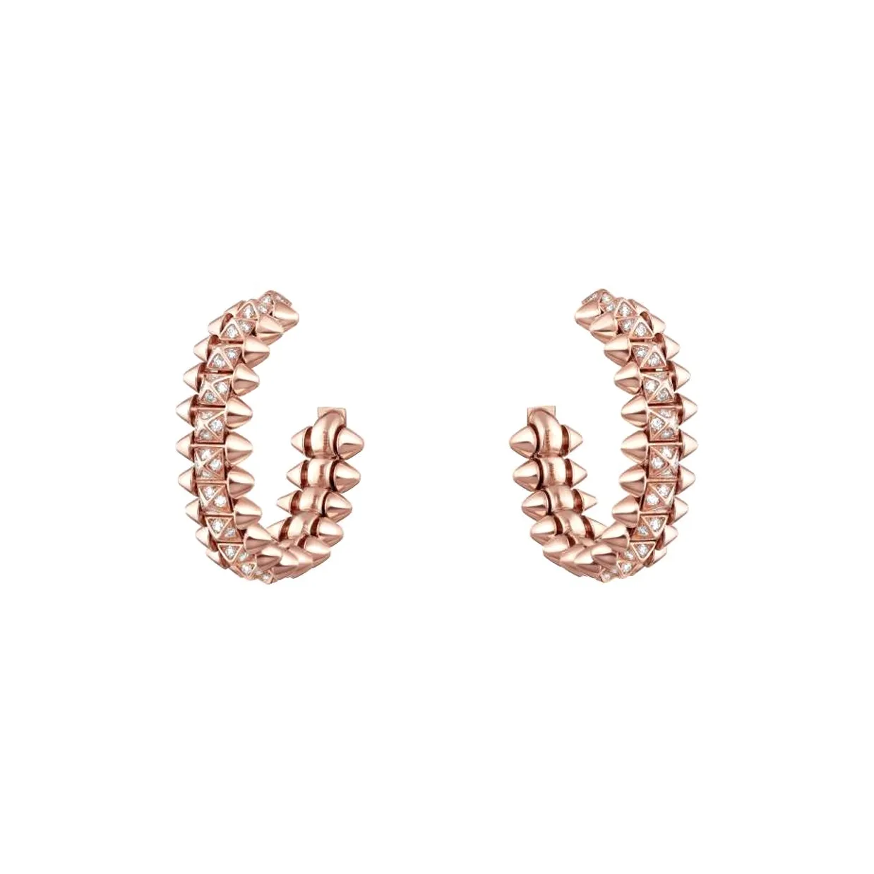 CARTIER 18K Rose Gold, Diamond Earrings Women's Rose Gold