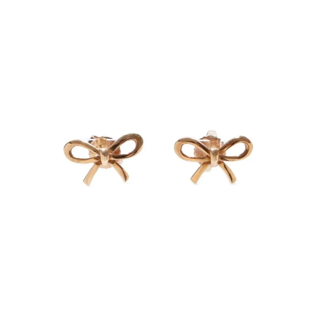 TIFFANY & CO. Pre-Owned 18kt Yellow Gold Bow Stud Earrings