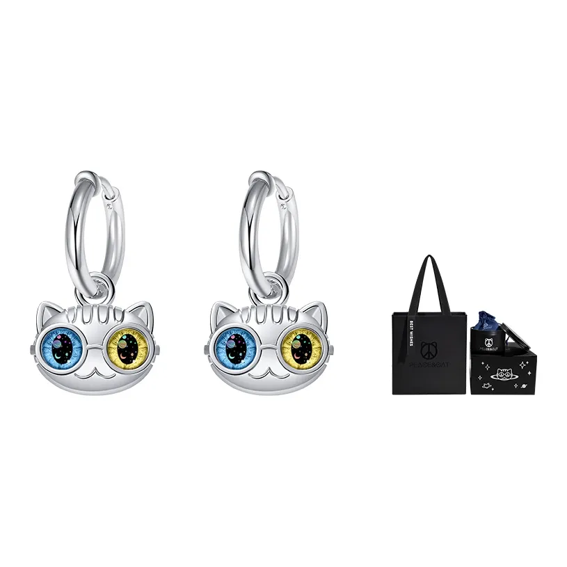 PEACE CAT Титановая сталь Нижняя заколка Серьги On Женские