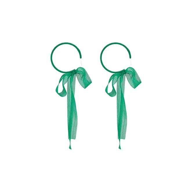 LILY LOTTY Серьги из сплава женские зеленые