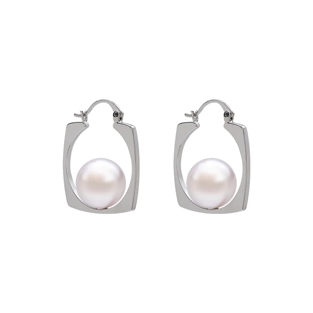 ROYALSASA Искусственный жемчуг медные серьги женские