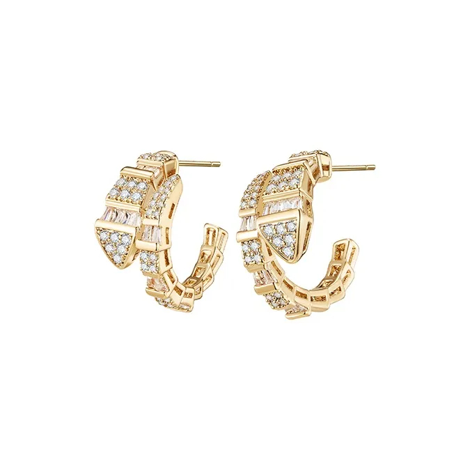 LILY LOTTY Серьги с цирконием женские золотые