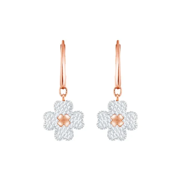 Swarovski Crystal Earrings Women's Rose Gold