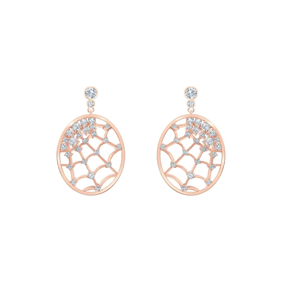 Swarovski Precisely Earrings Women's Rose Gold
