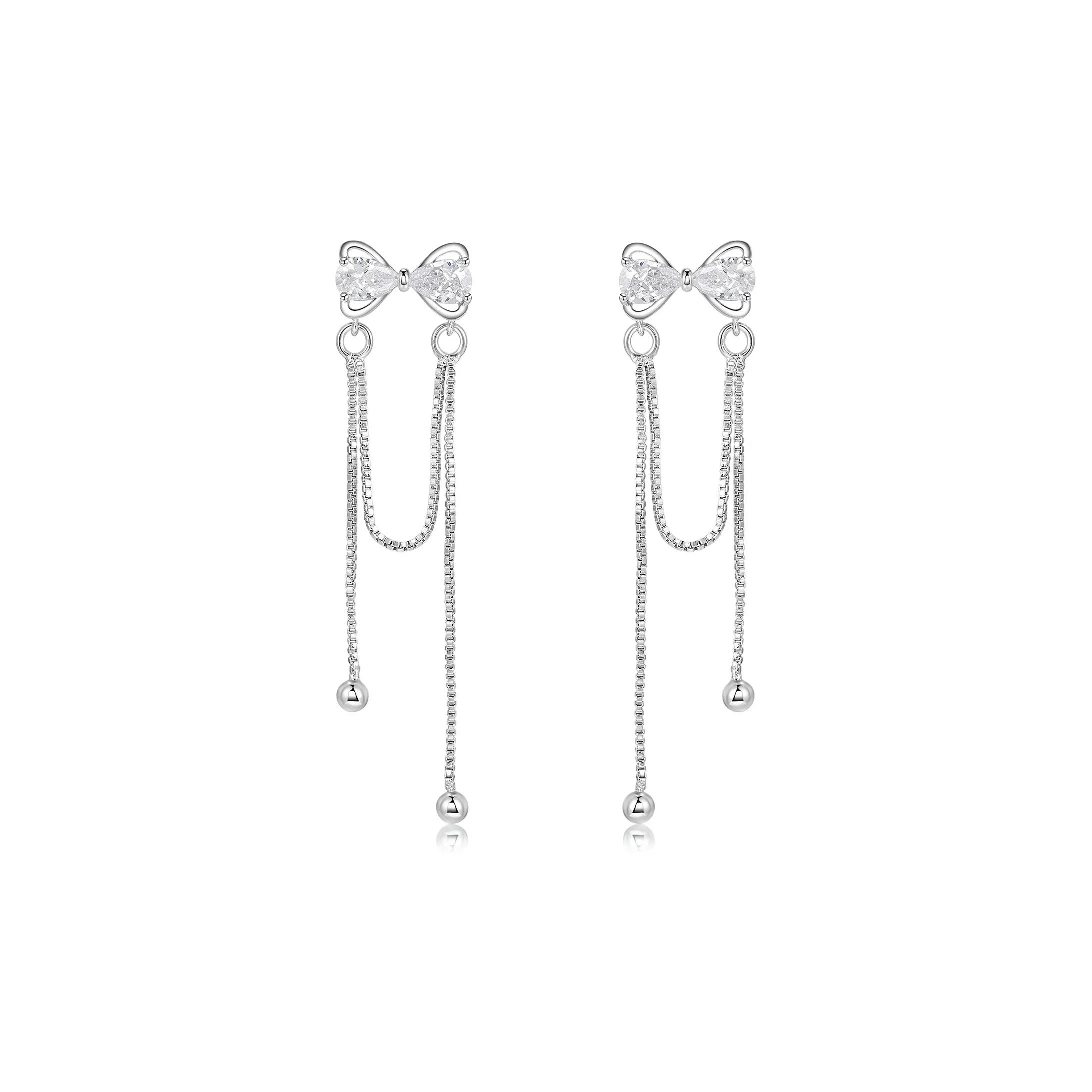 TEEX Сверкающие серьги с горным хрусталем для женщин