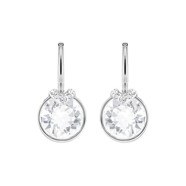 Swarovski Rhodium Plated Earrings Women's White