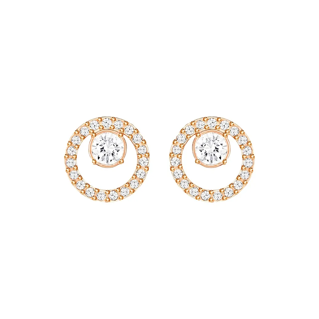 Swarovski Gold Plated Earrings Women's Rose Gold