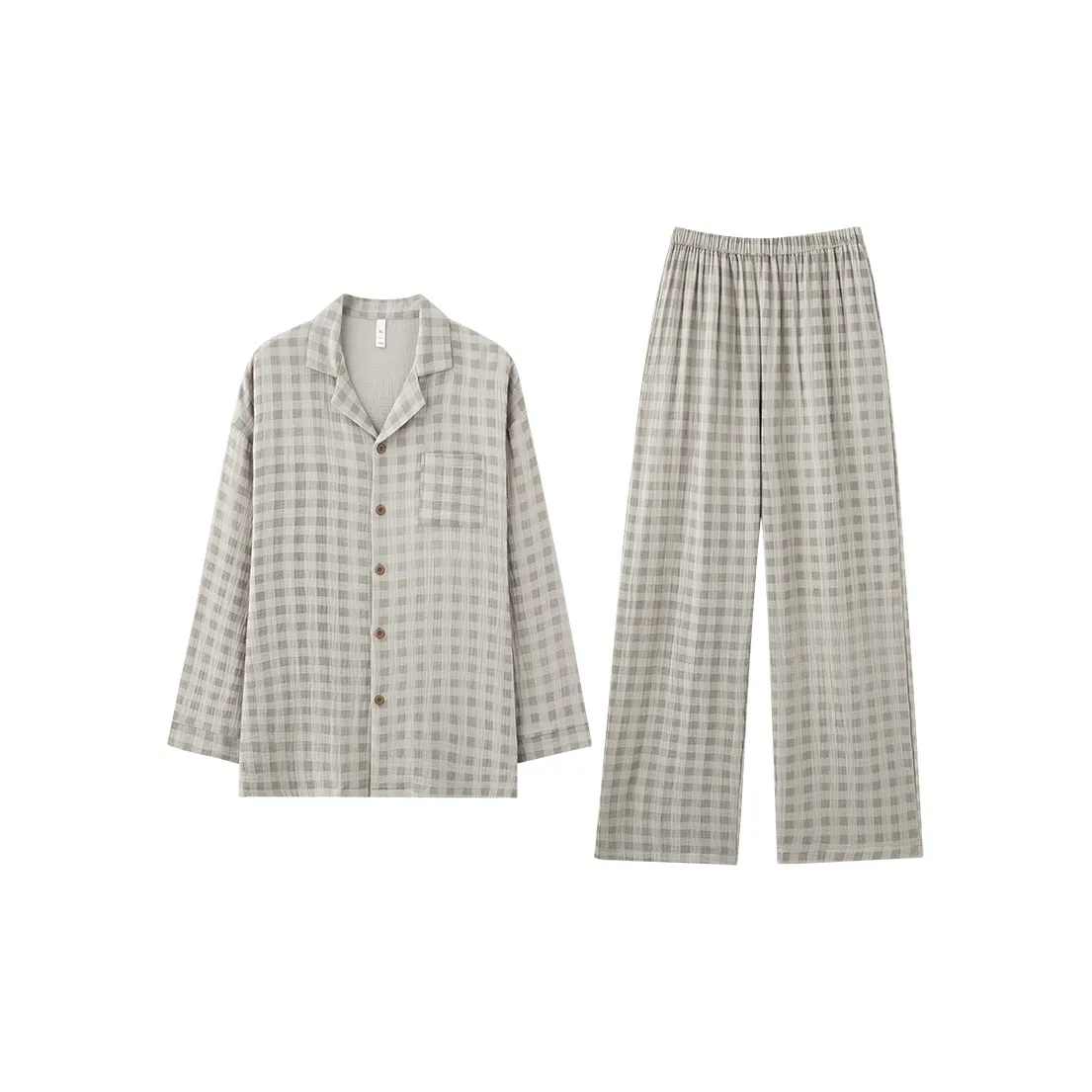 Tianmicat Pajama Set Men's Light Gray