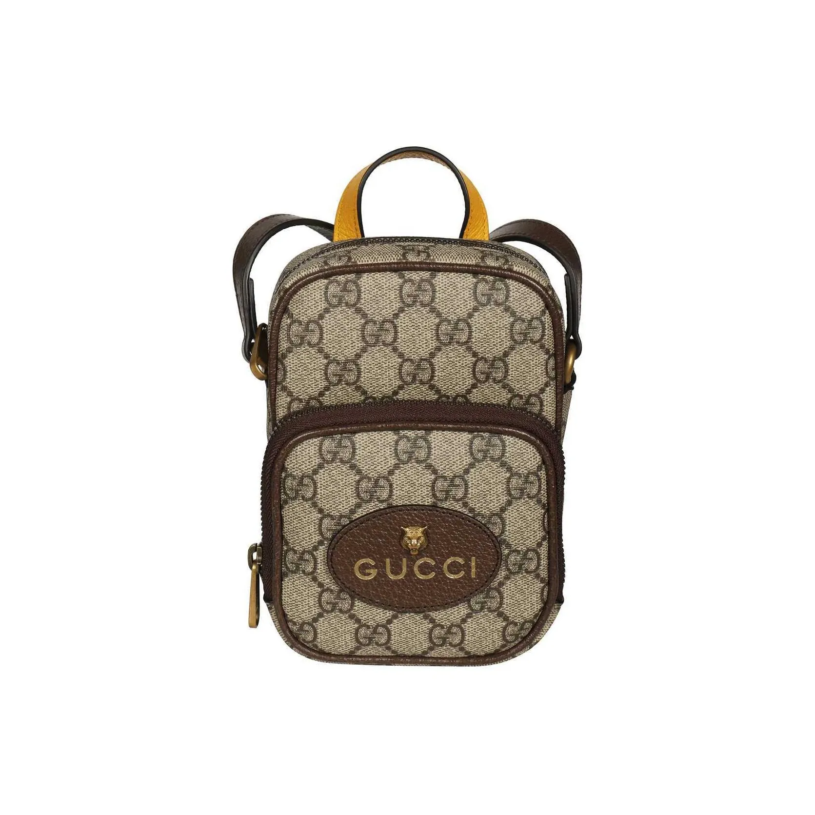 GUCCI Unisex Neo Vintage Monogram Mini Cowhide Single-Shoulder Bag