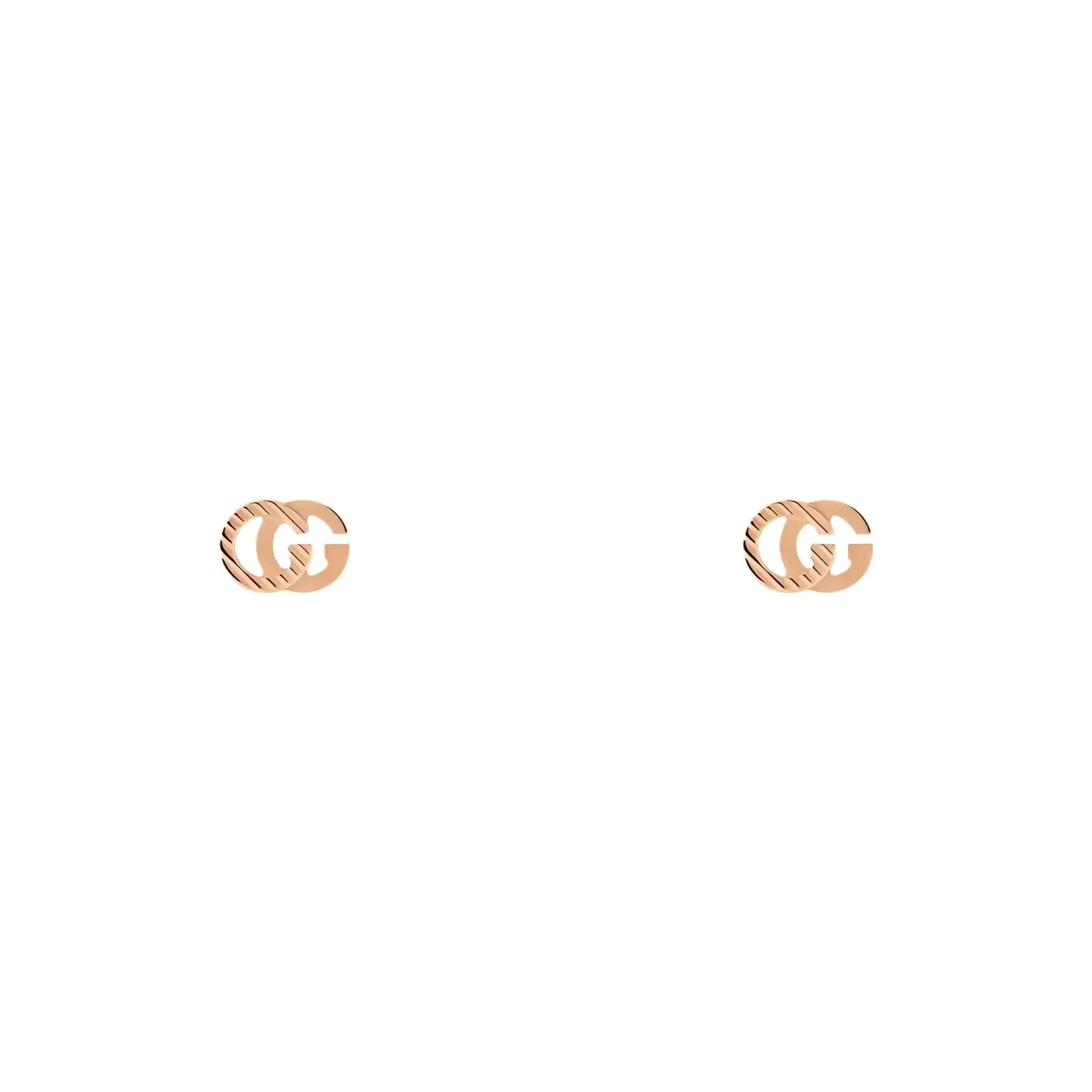 GUCCI GG Running Earrings Women's Rose Gold