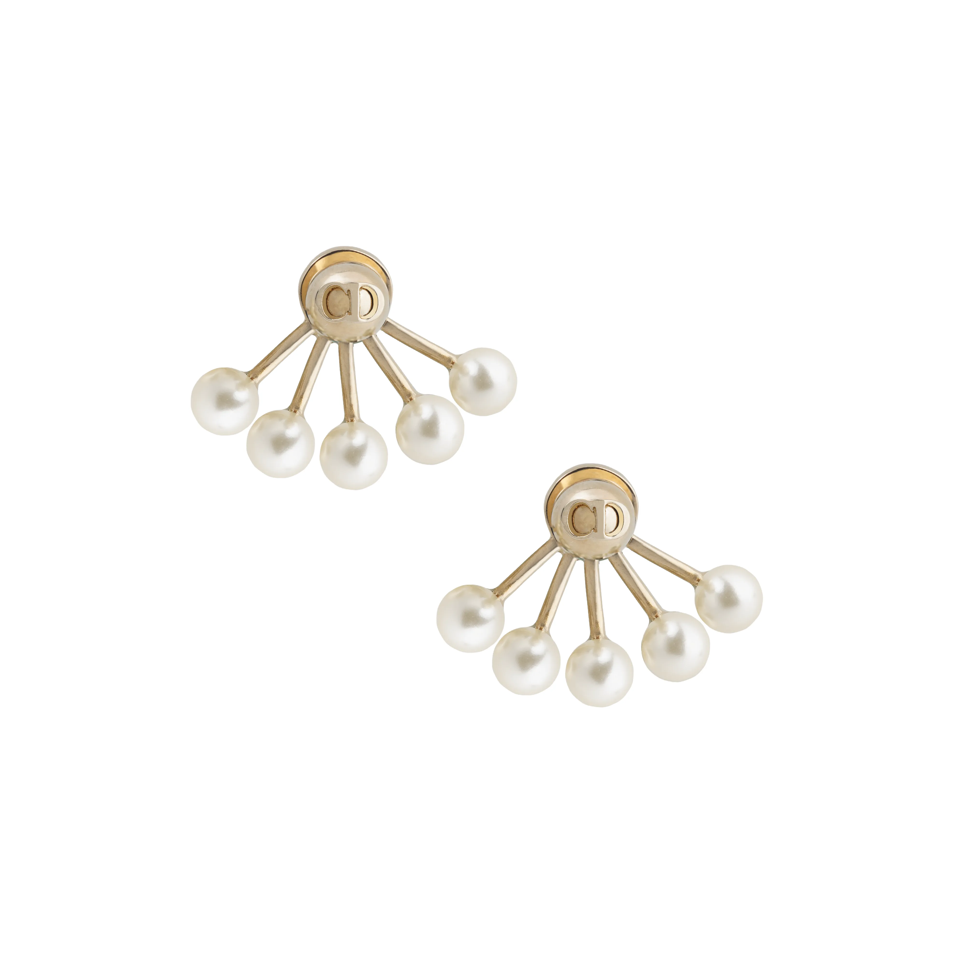 DIOR Resin Bead, Metal Earrings Women's Gold