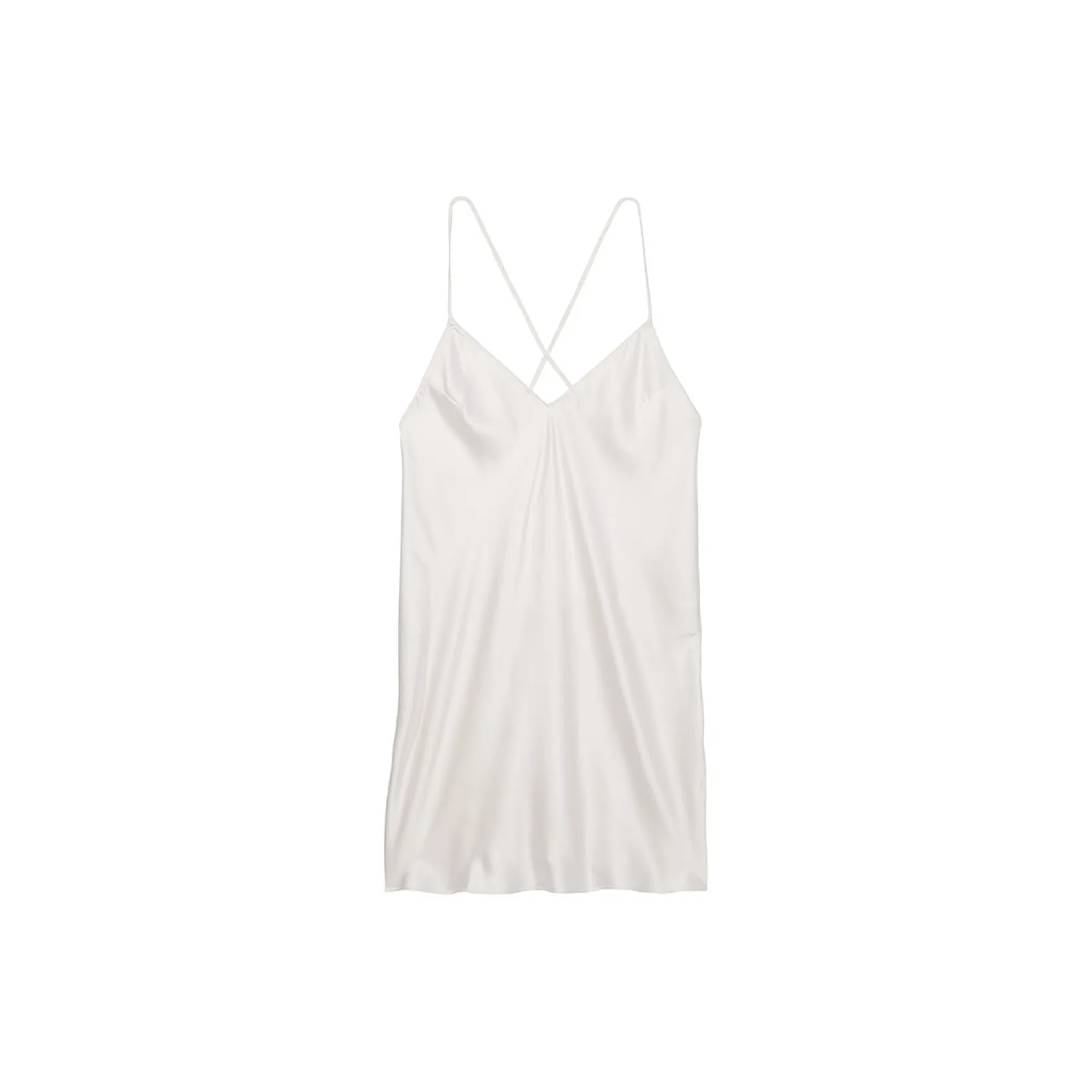Victoria's Secret Satin Open Back Slip Nightgown Women's Coconut White