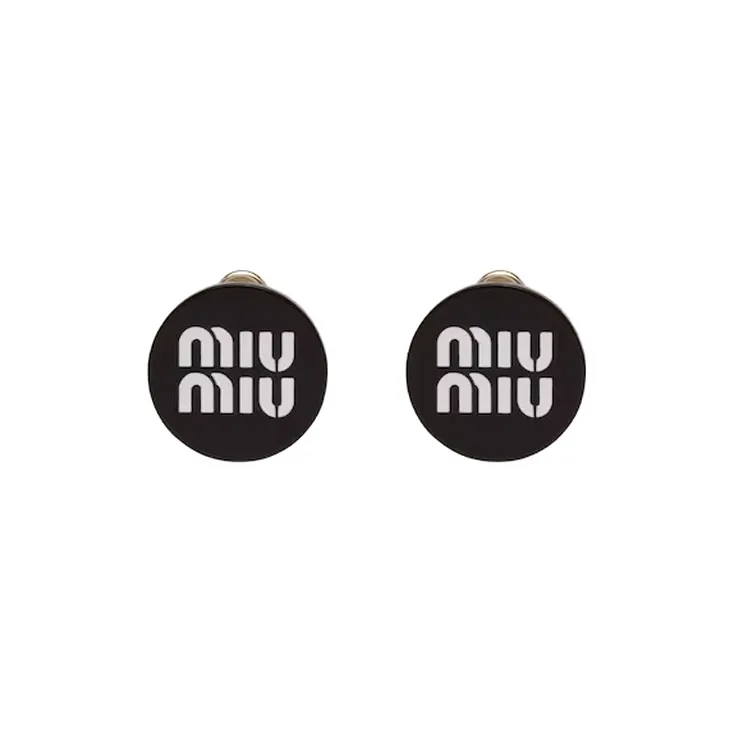 MIU MIU Resin Earrings Women's Black