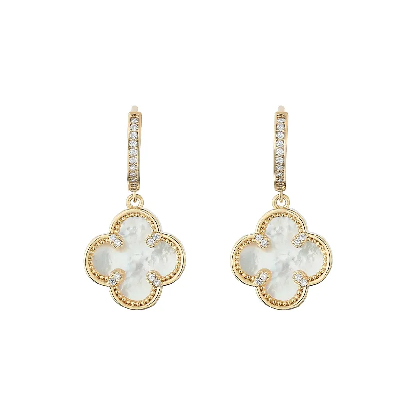 KEYS VIA Alloy Shell Pearl Earrings Women's