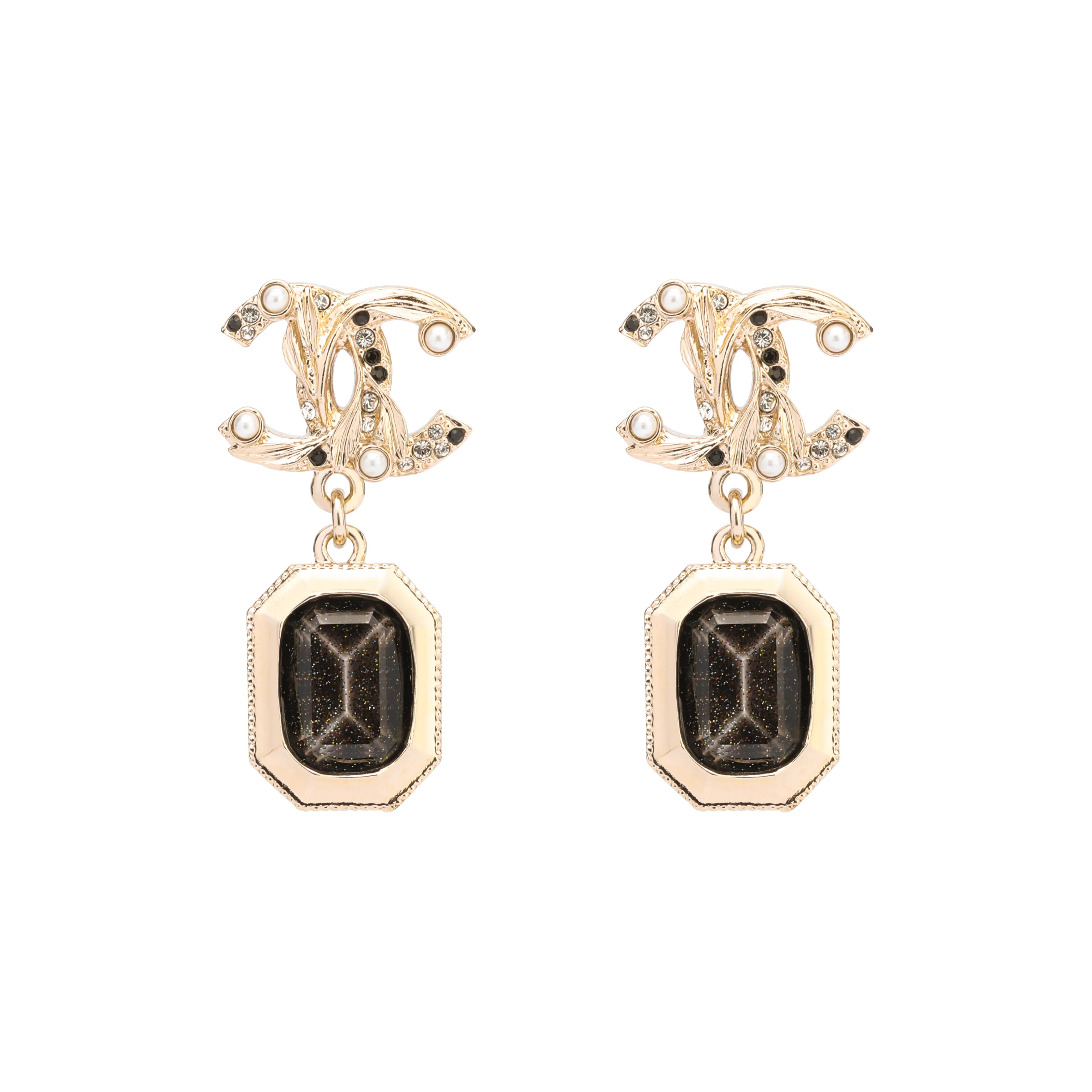 CHANEL 18K Rose Gold Earrings Women's Rose Gold