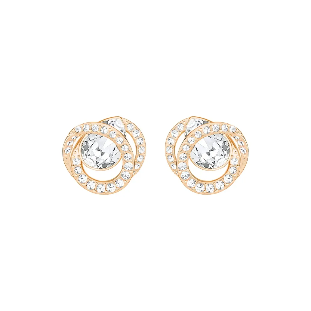 Swarovski Generation Earrings Women's White/Rose Gold Tone Plated