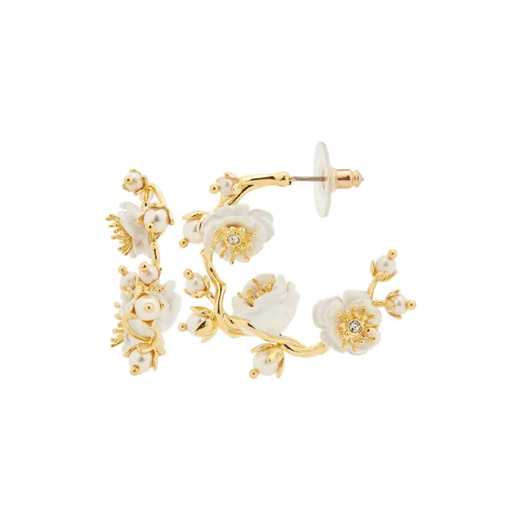 LES NEREIDES Латунь с золотым покрытием эмаль стекло серьги унисекс золото белый