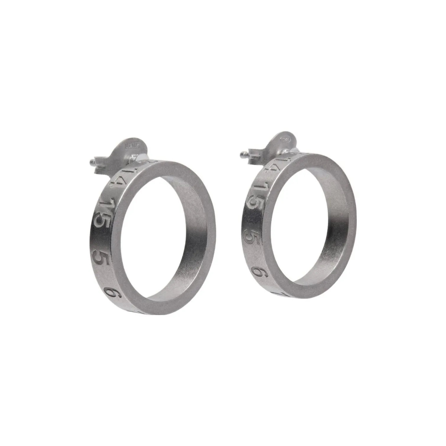 Maison Margiela Circle Logo Engraved Earrings