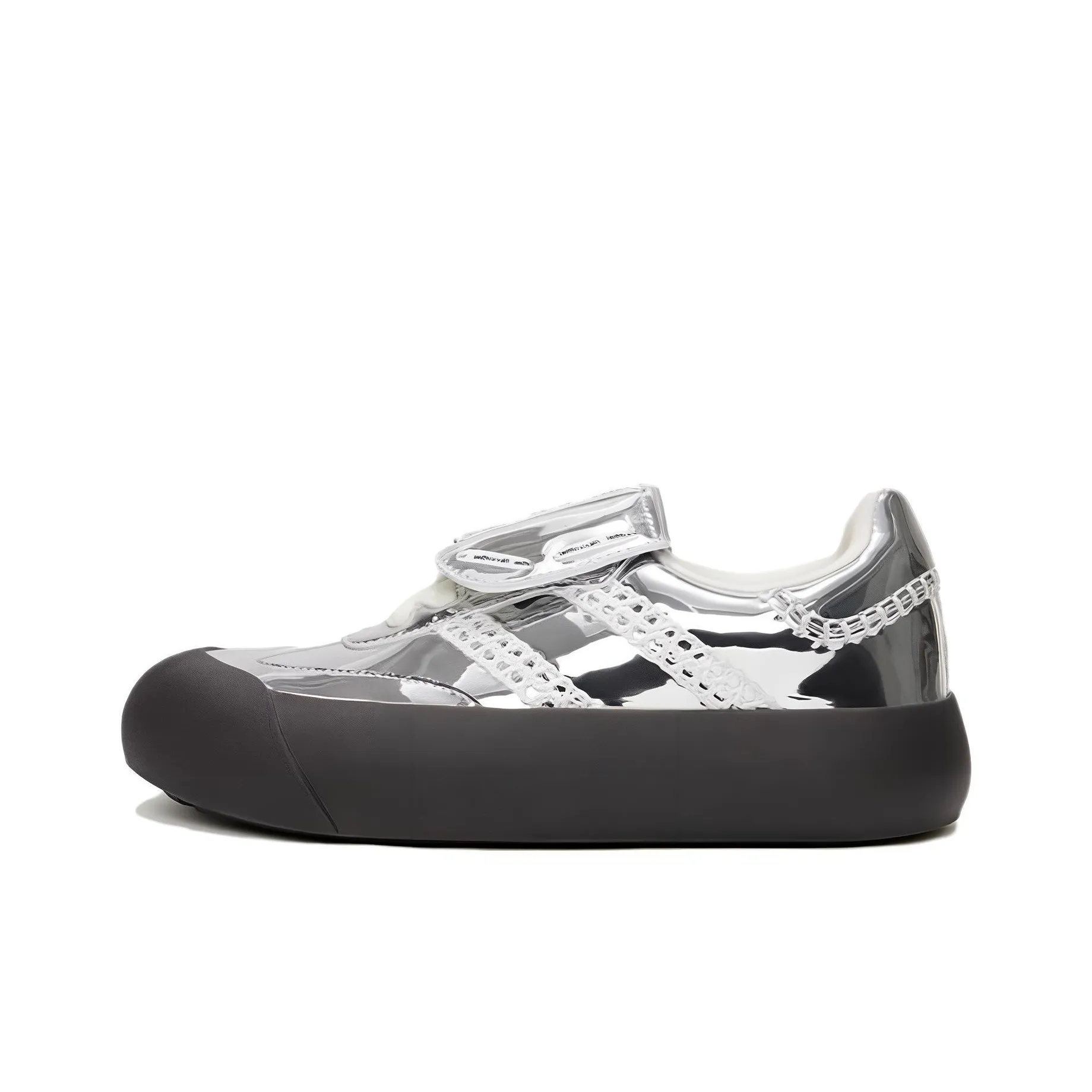 GOOD BAI DUM DUM Low Top Skateboard Shoes Unisex Silver