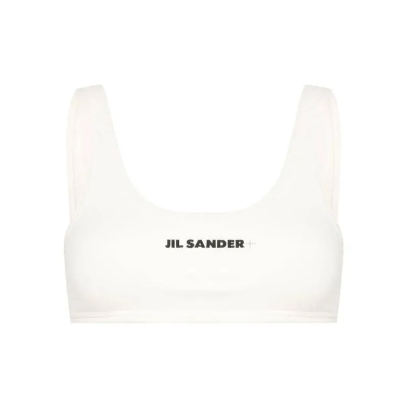 JIL SANDER + Logo Printed Sports Bra