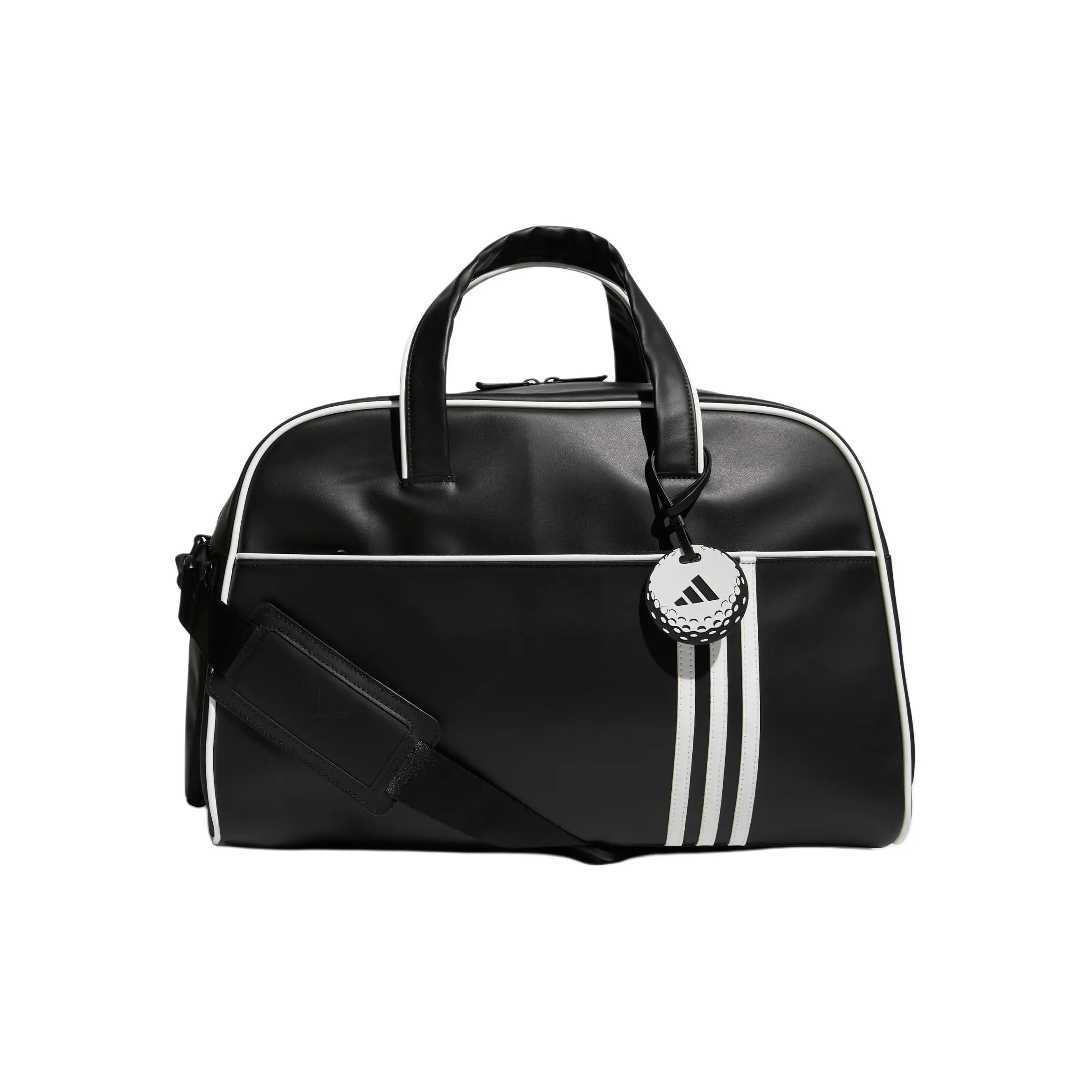 Adidas Polyurethane With Artificial Leather Boston Bag, Shoulder Bag, Crossbody Bag, Handbag Regular Women's Black