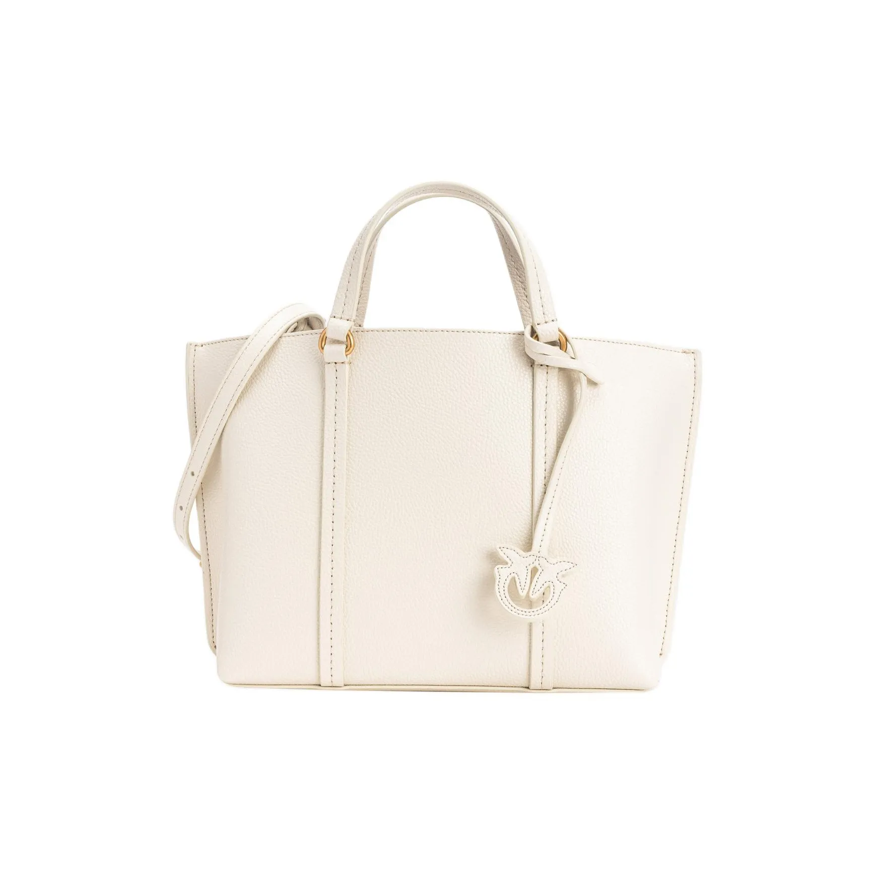 PINKO Кожа Тоут Сумка Сумка для покупок Сумка на плечо Сумка Женская Белая