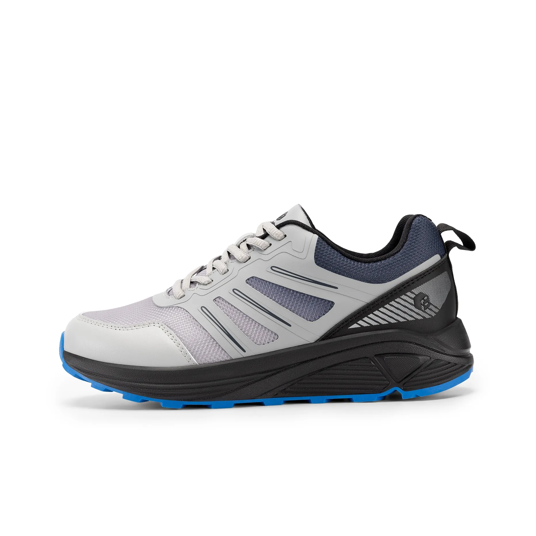 Fitville Running Shoes Men's Low Top Black/Marine Blue/Light Gray