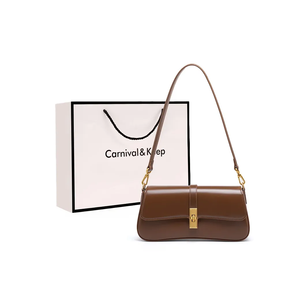 Carnival Keep Коровья кожа Baguette Сумка через плечо Стандартная Женская Кофе Черный Бордовый