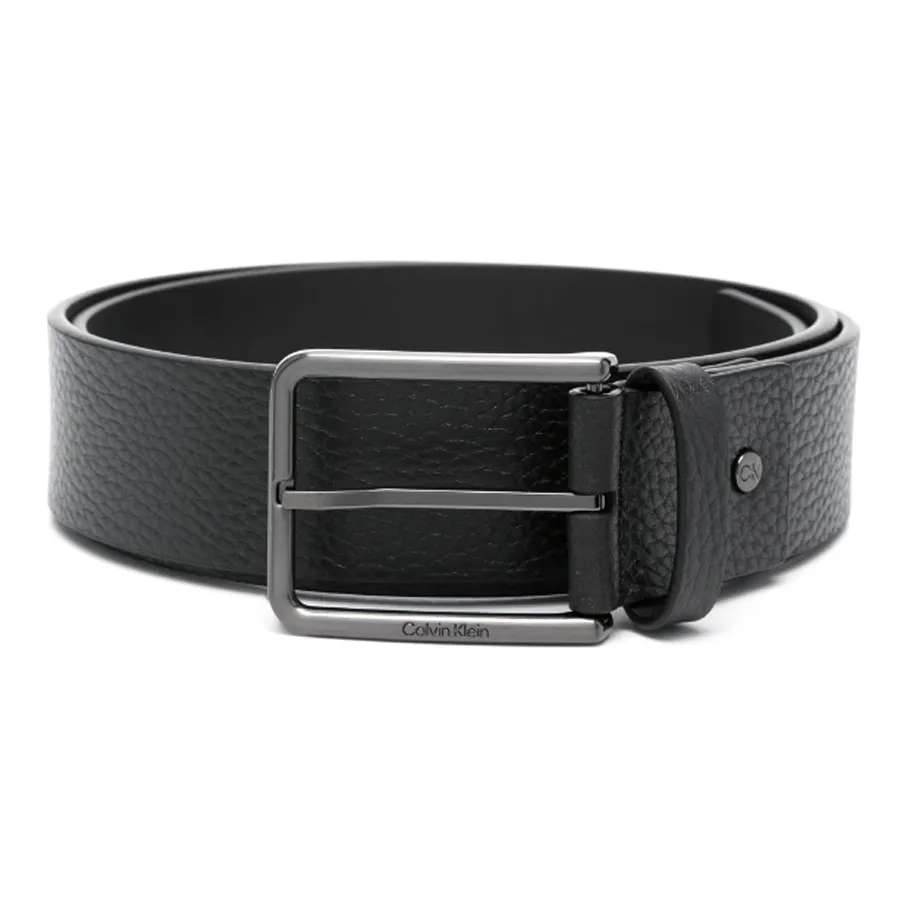 CK Calvin Klein Значок Детали Кожаные ремни Мужской Черный Ширина 4CM