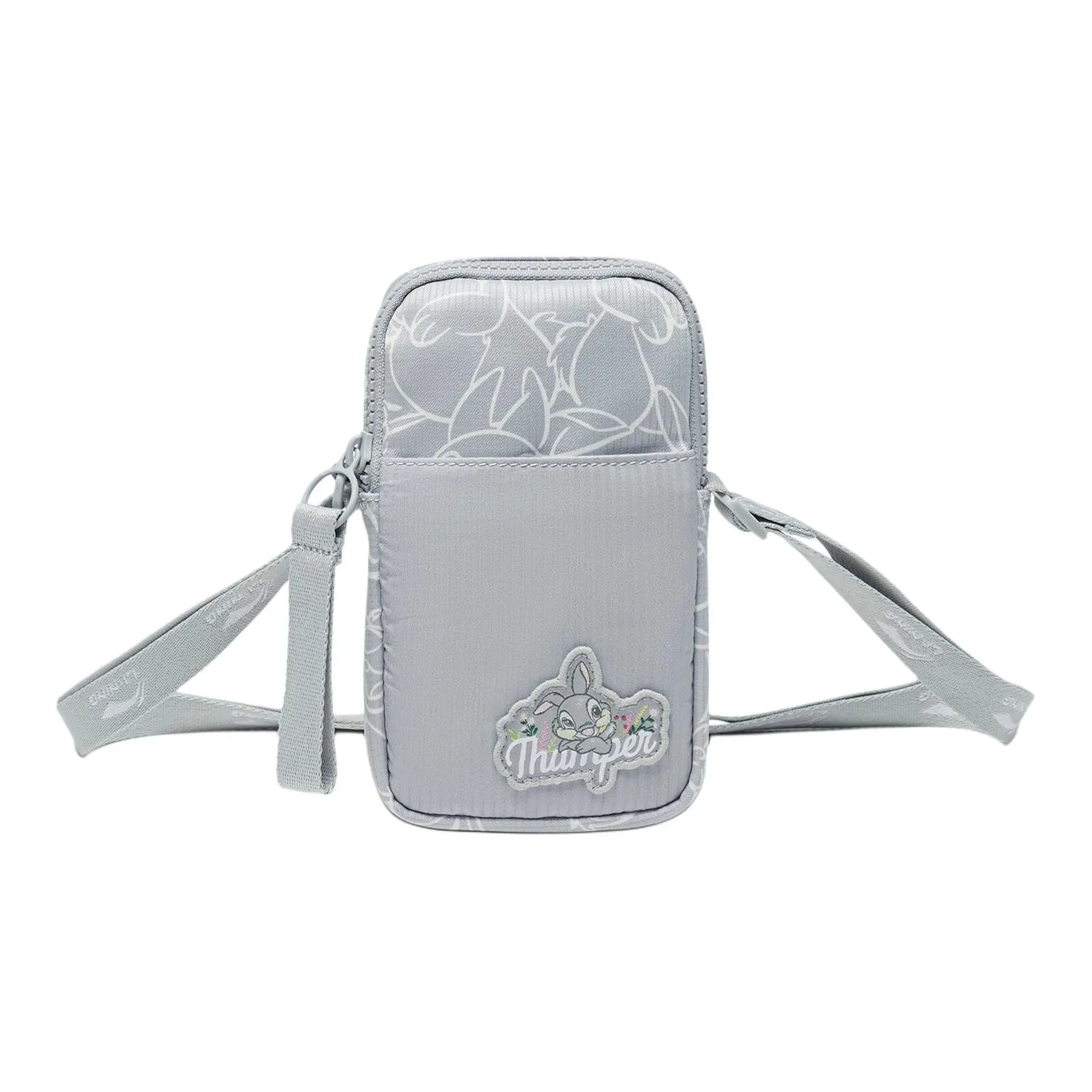 LiNing Disney Polyester Shoulder Bag, Crossbody Bag Regular Unisex Mist Gray