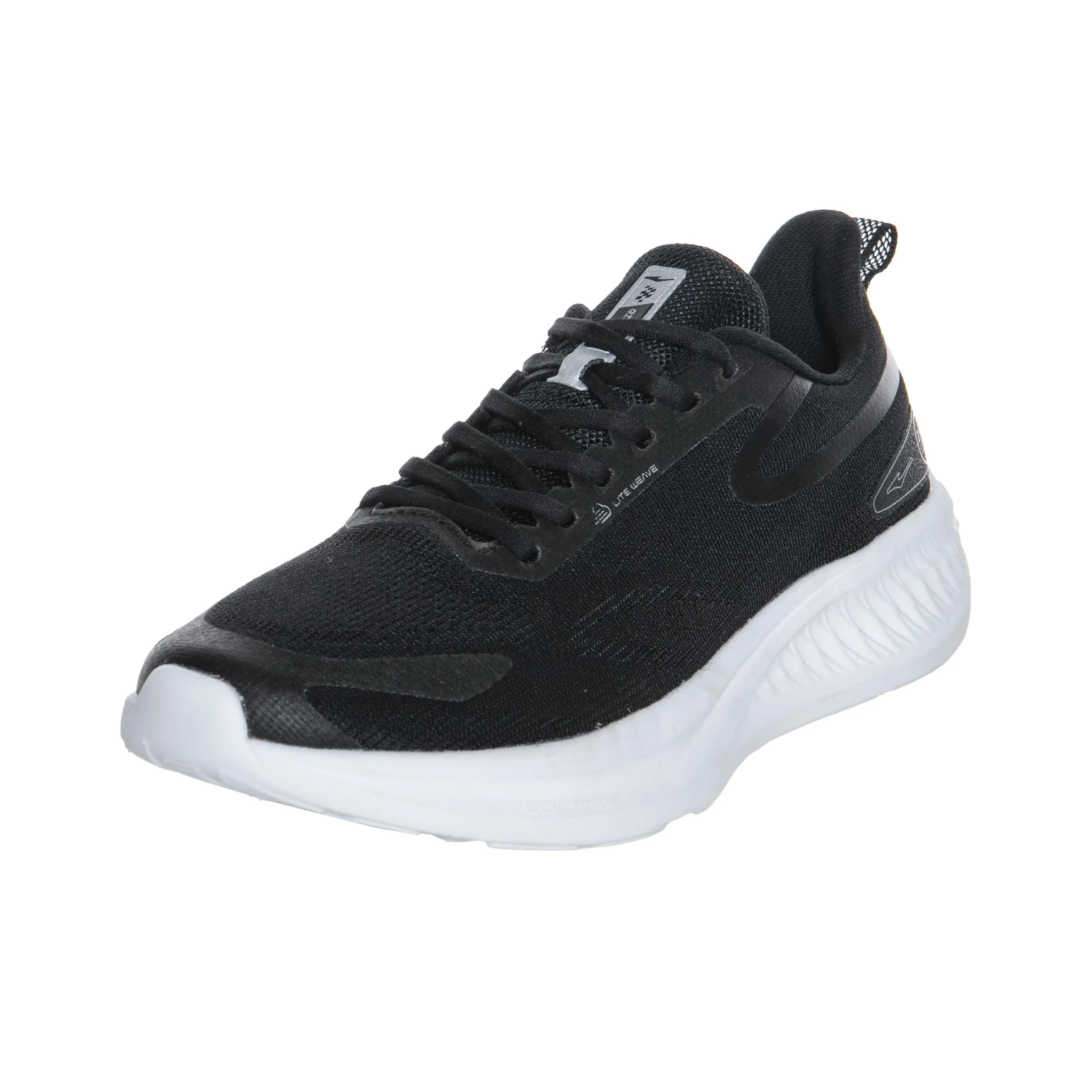 Erke Lightwork 2.0 Bounce Cushioning Lightweight Slip-Resistant Low-Top Running Shoes Women's Black Silver