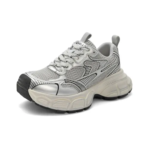 Белль Толстоподошвенные кроссовки Low Top Серые Женские