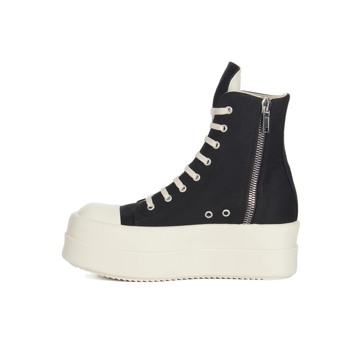 Rick Owens DRKSHDW Mega Bumper Canvas Sneaks Black Milk