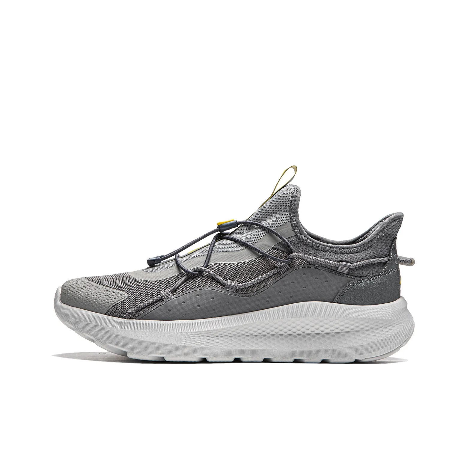 LiNing Cloud Ease Slip On Non slip Wear resistant Shock Absorption Low Top Casual Shoes Men's Shadow Gray