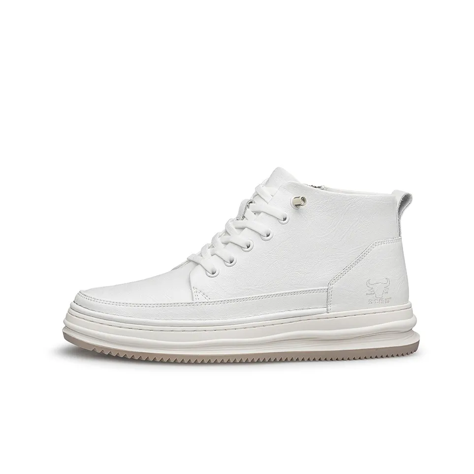The Bull's House Slip-Resistant High-Top Skateboard Shoes Unisex
