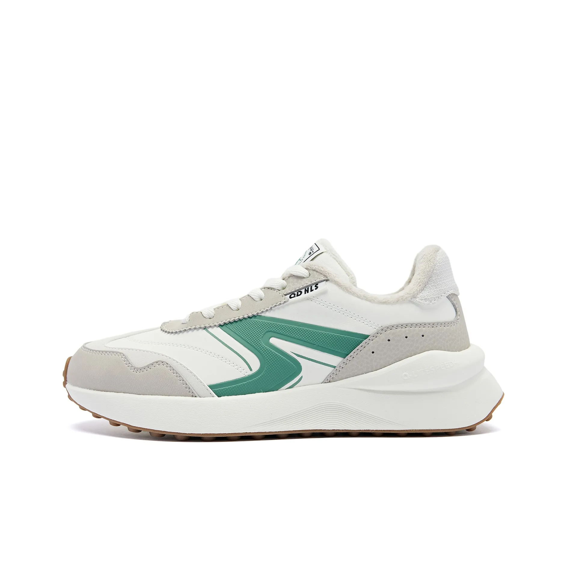 QIAODAN White 2,0 Термический Износостойкий Легкий Противоскользящий Низкий Топ Повседневная Обувь Женская Айвори Бледно-Зеленый