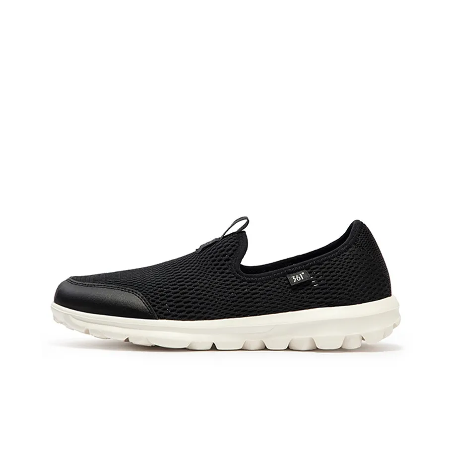 361° Slip on Anti Slip Wear Resistant Low Top Running Shoes Women
s Black White