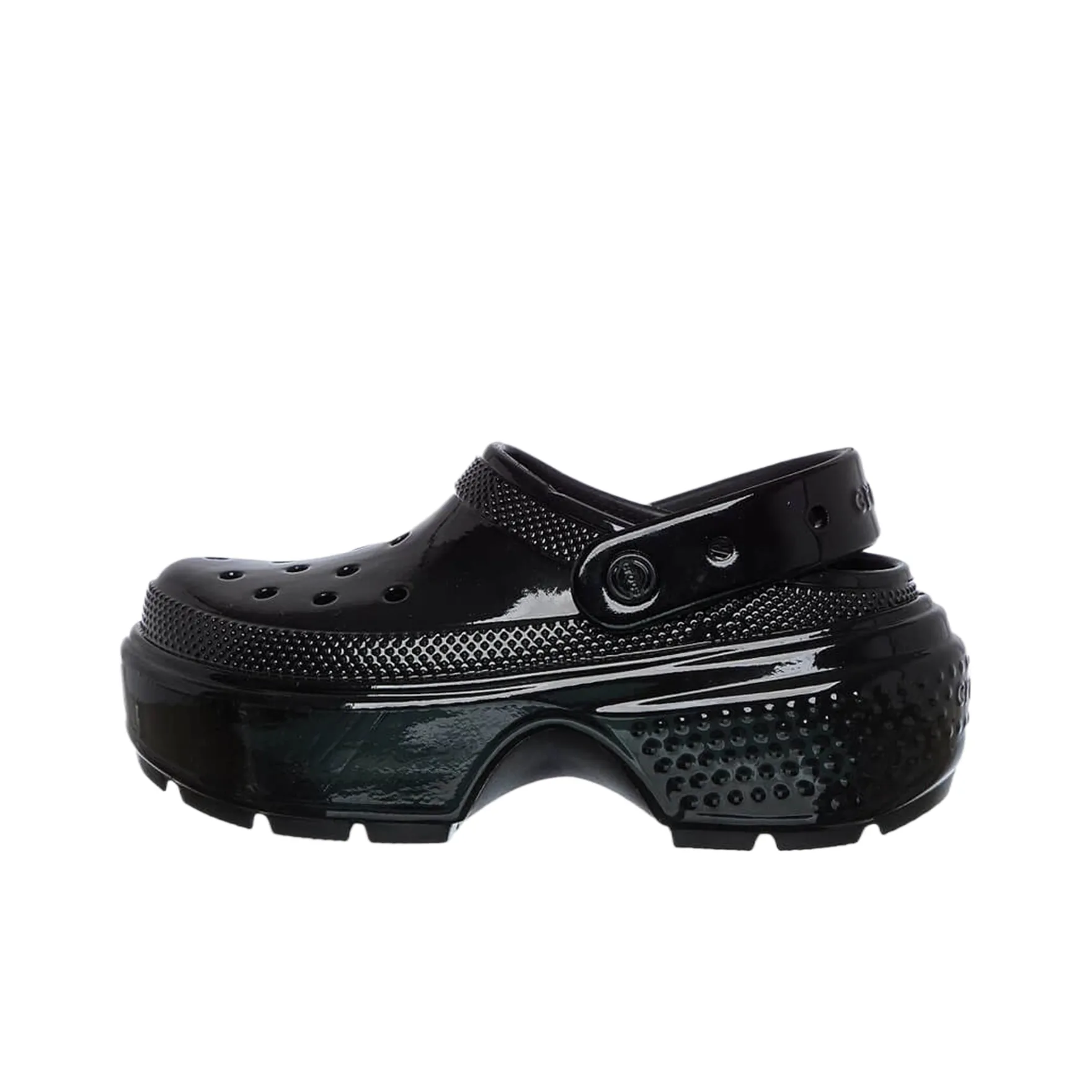 Crocs Stomp High Shine Clog 'Black' Women's
