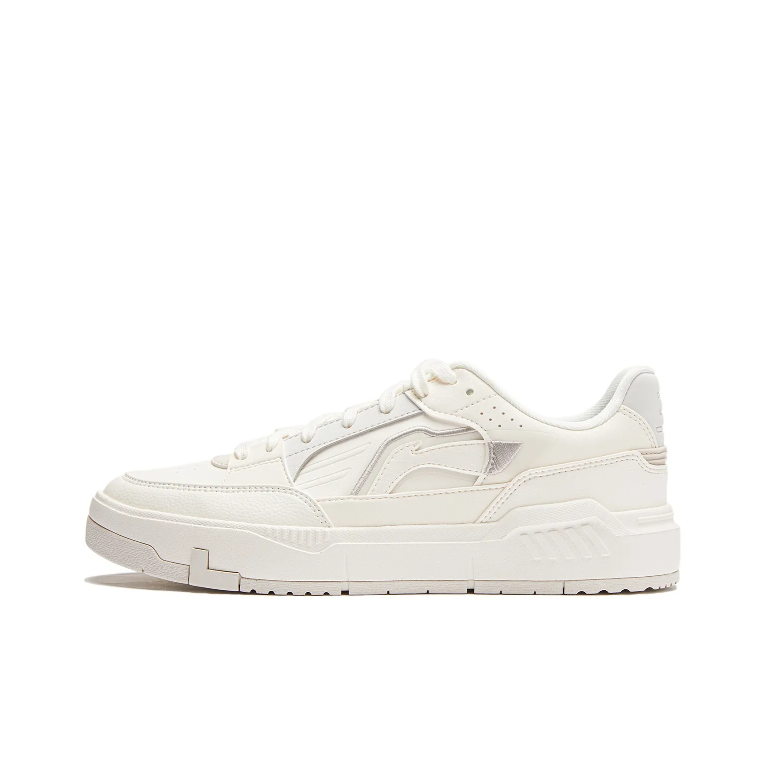 LiNing Common 80s Slip Resistant Cushioning Low Top Skateboard Shoes Men's Ivory