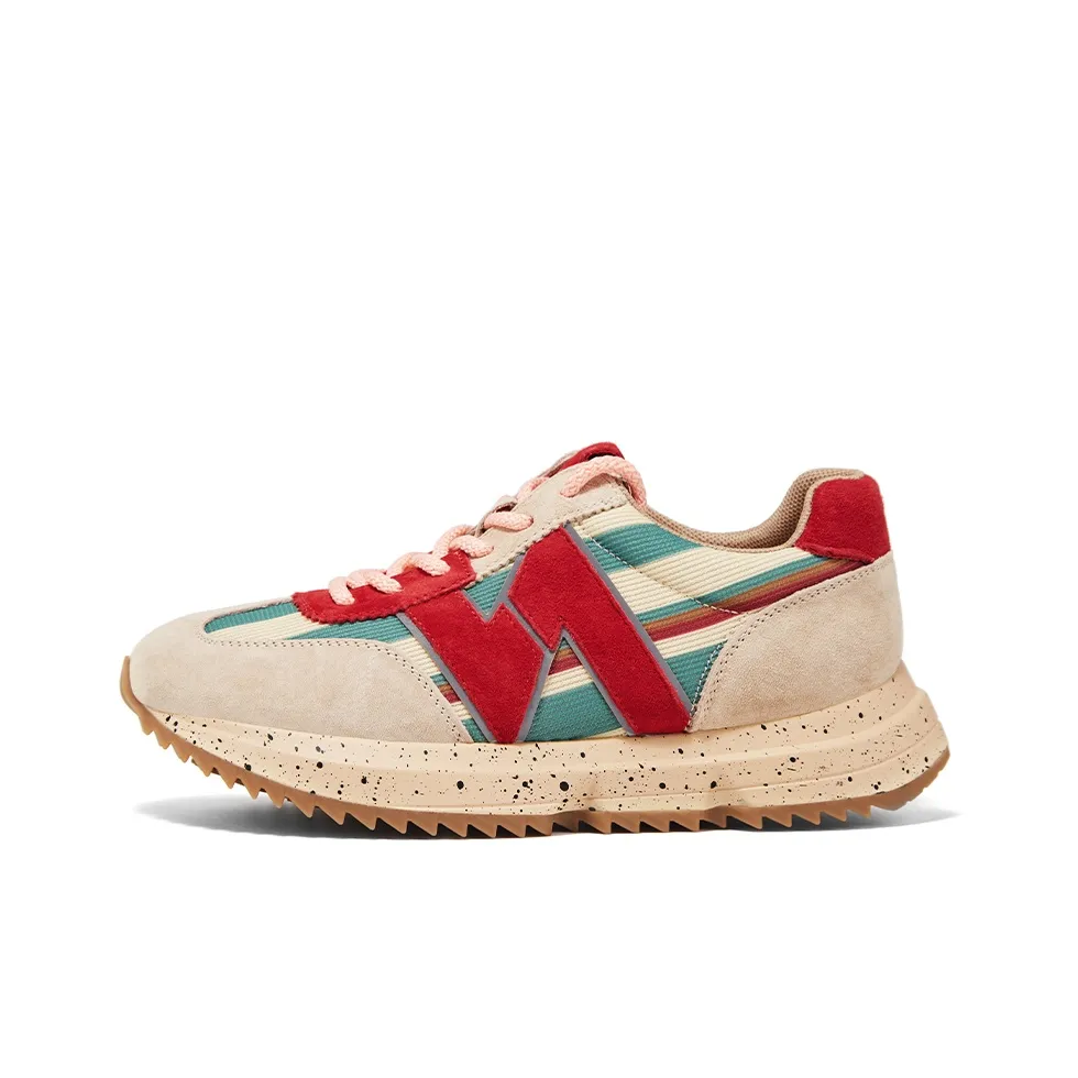 D:FUSE SCANDINAVIA Women's Cortez Shoes Lightweight Coverage Low-Top Casual Shoes Women's Apricot Red