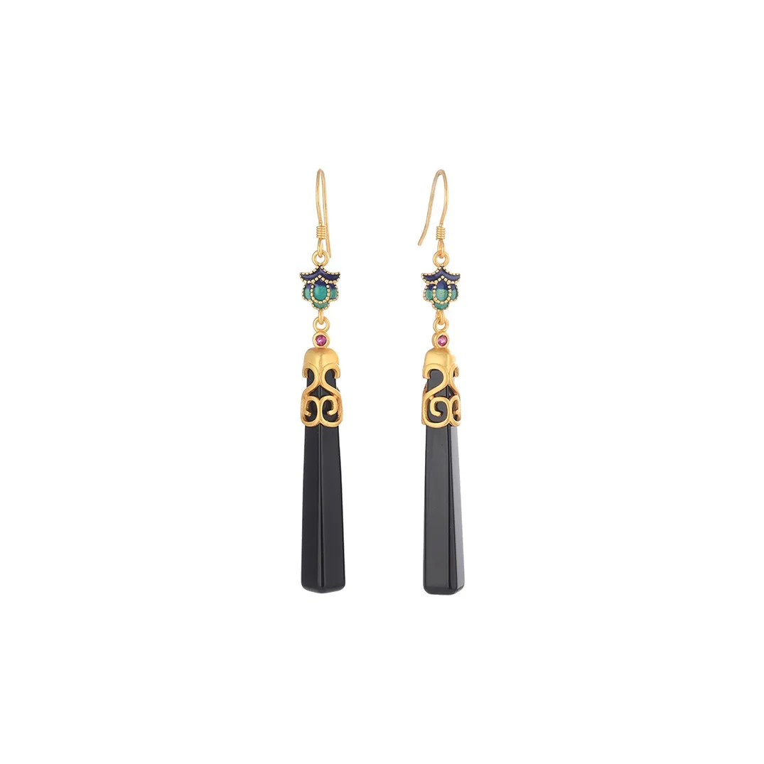 Best Wishes Agate Jade Earrings Women's
