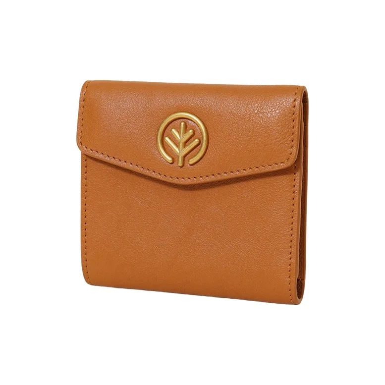 BAGTREE Импортный Растительное дубление Натуральная кожа Держатель для карт кошелек Маленький Женский