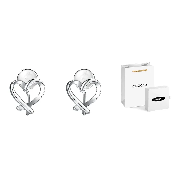 CIROCCO Медный Clip ON Серьги Серебряные Женские