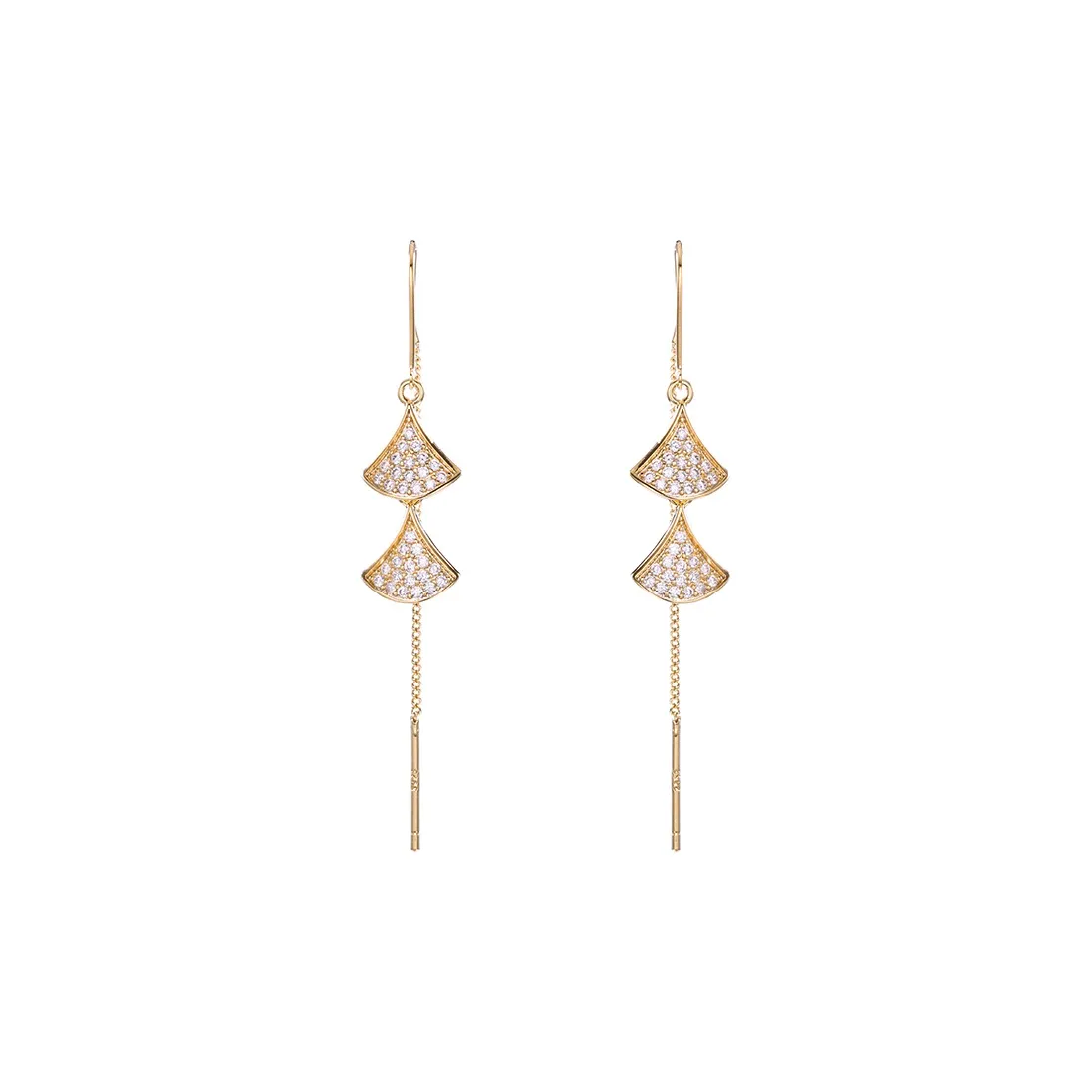 NATURALLYJOJO Циркон Длинные Серьги с Кисточкой Нишевый Дизайн Женские